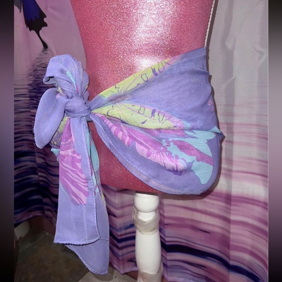 vintage butterfly mesh scarf - Picture 3 of 6